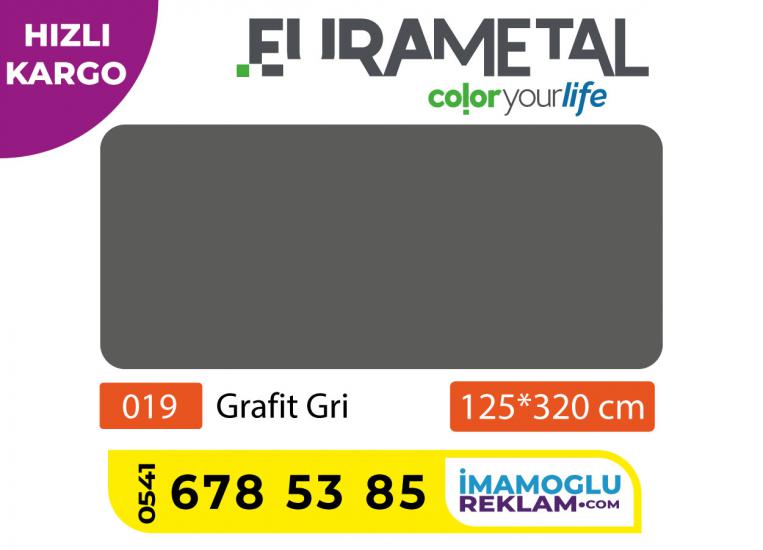 125x320 4mm grafit gri Alüminyum Kompozit Panel Eurametal  graphite grey composite panel , grafit gri sistem kompozit panel 