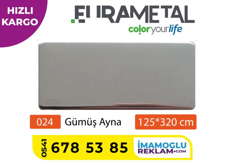 125x320 4mm gümüş ayna Alüminyum Kompozit Panel Eurametal  silver mirror composite panel , gümüş ayna sistem kompozit panel 