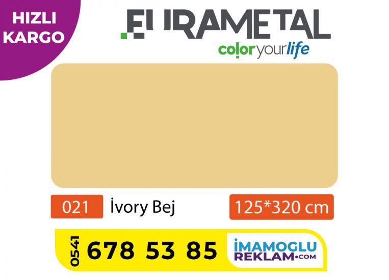 125x320 4mm kum beji Alüminyum Kompozit Panel Eurametal  ivory beige composite panel , gümüş satine sistem kompozit panel 