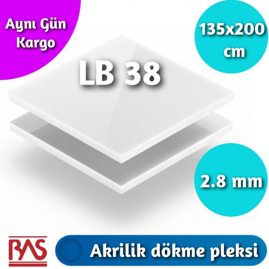 2.8 MM 135X200 CM BEYAZ PLEKSİ